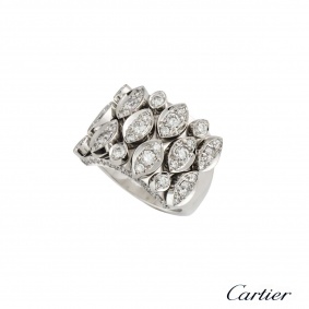Cartier 18k White Gold Diamond Ring 2.28ct